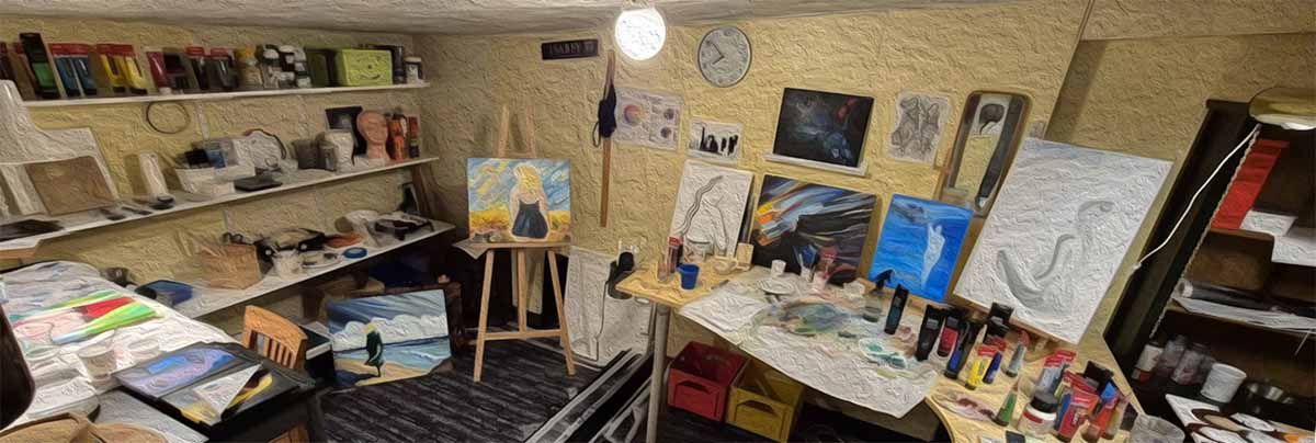 Interior image of Studio Andy Renard.